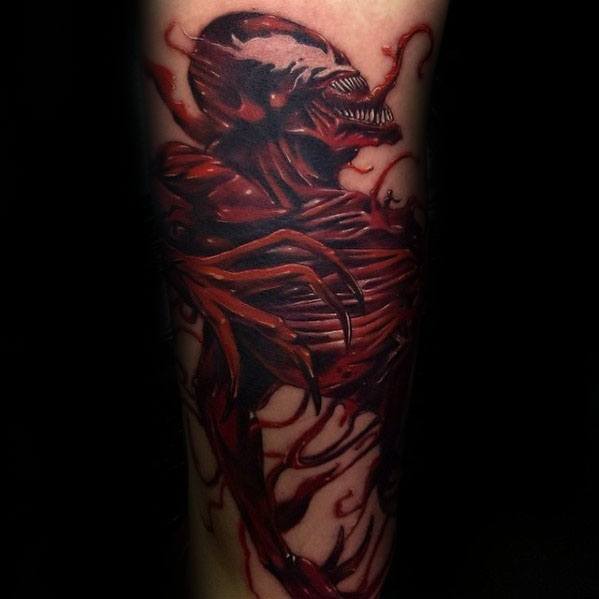 Manly Carnage Tattoo Forearm 3d Design Ideas For Men