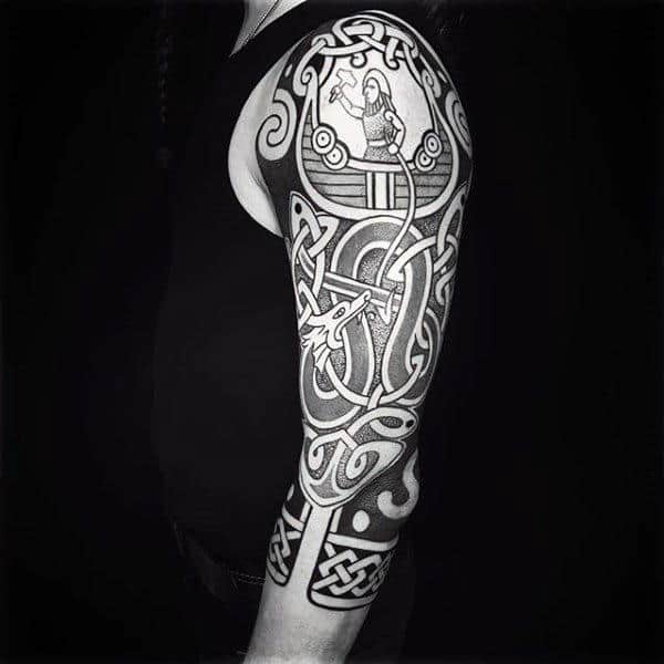 Manly Celtic Knot Mens Half Sleeve Tattoos