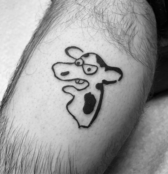 Manly Cow Tattoos For Males