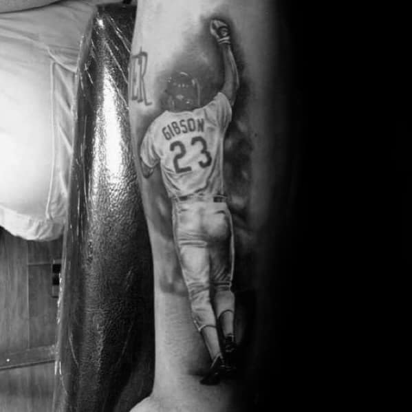 Manly Dodgers Tattoo Design Ideas For Men On Inner Forearm
