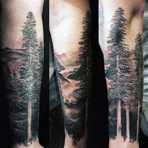 Manly Forearm Sleeve Tattoo Designs For Men