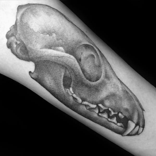 Manly Fox Skull Tattoo Design Ideas For Men