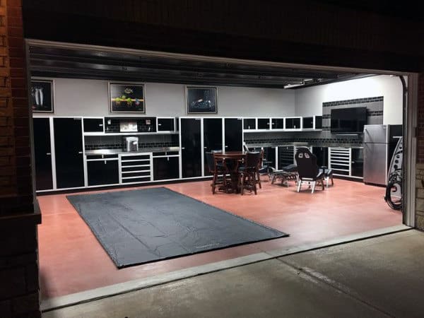 man cave garage storage and workspace 