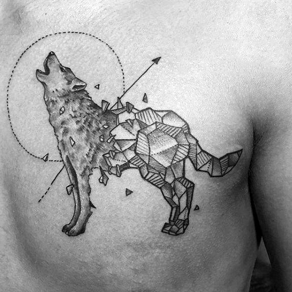Manly Geometric Animal Tattoo Design Ideas For Men