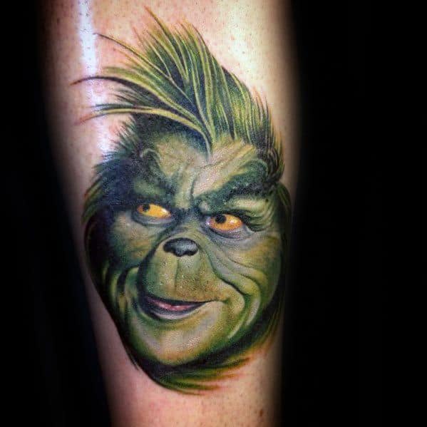 Manly Grinch 3d Tattoo Design Ideas For Men