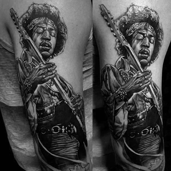 Manly Jimi Hendrix Tattoo Design Ideas For Men