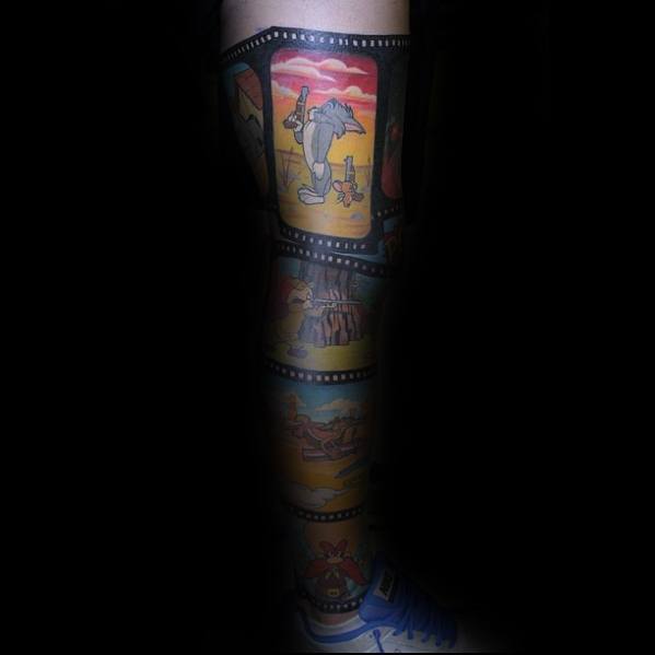 Manly Looney Tunes Tattoo Design Ideas For Men Leg Sleeves
