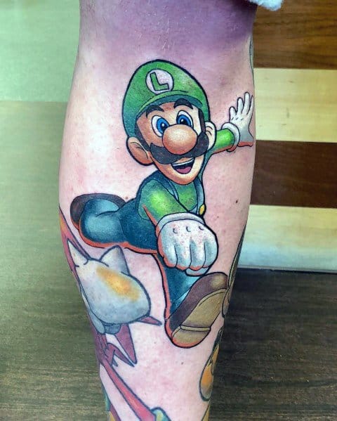Manly Luigi Tattoos For Males