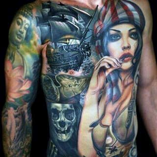 Pirate girl  By Beau  INK SLAVE TATTOOS  Facebook