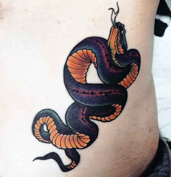Manly Neo Traditional Snake Tattoos For Males