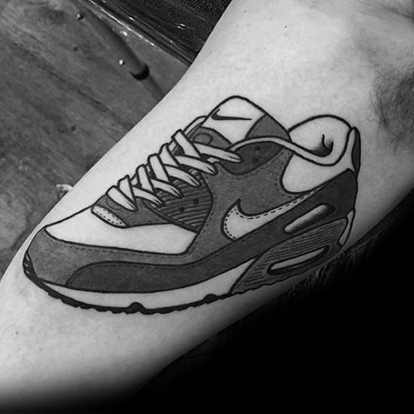 Manly Nike Shoe Inner Arm Bicep Tattoos For Guys