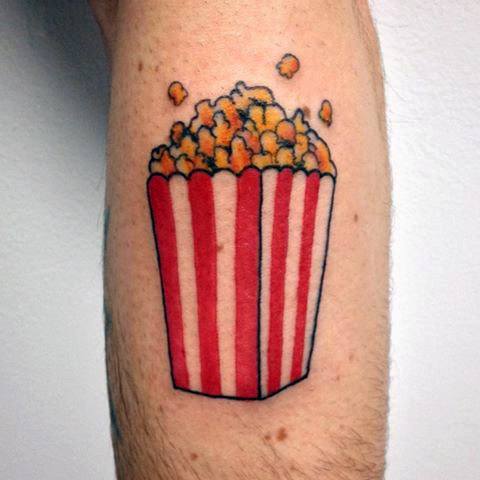 Manly Popcorn Tattoo Design Ideas For Men