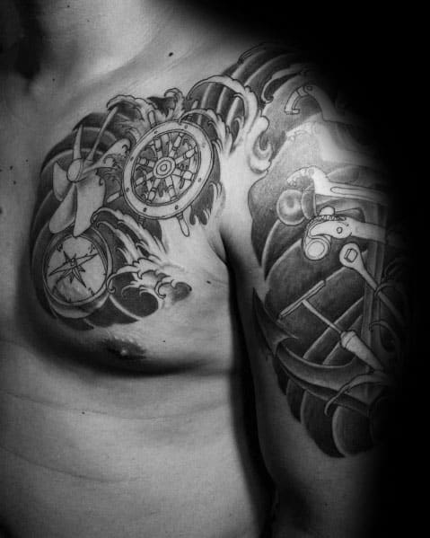 Manly Propeller Tattoos For Males