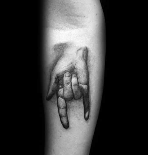 ILY Hand Gesture Temporary Tattoo Set of 3  Small Tattoos