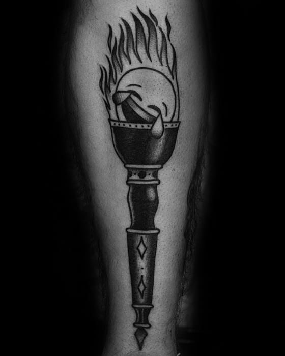 Manly Torch Tattoo Design Ideas For Men