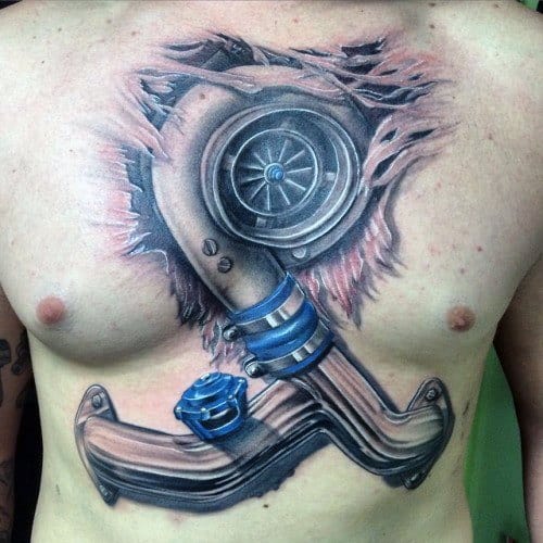 Manly Turbo Tattoos For Males