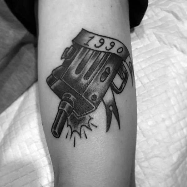 Manly Uzi Tattoos For Males