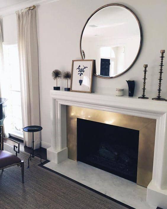 picture-frame mantel