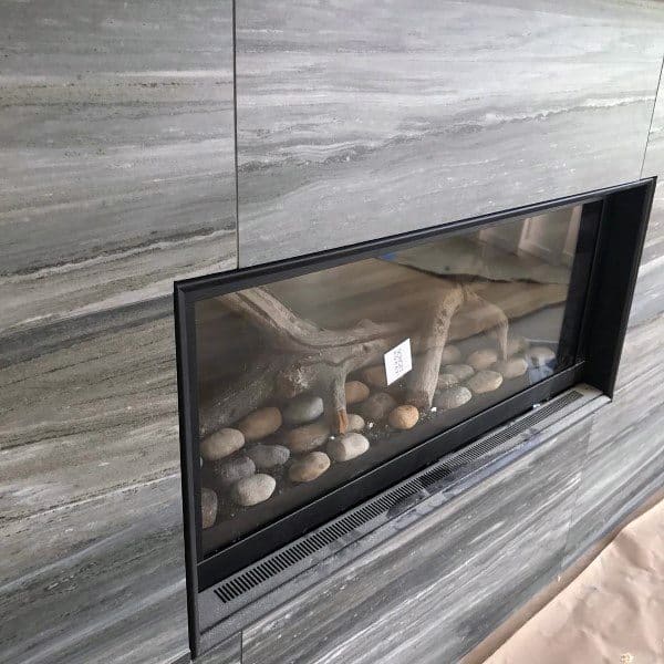 Marble Tile Gas Fireplace Designs