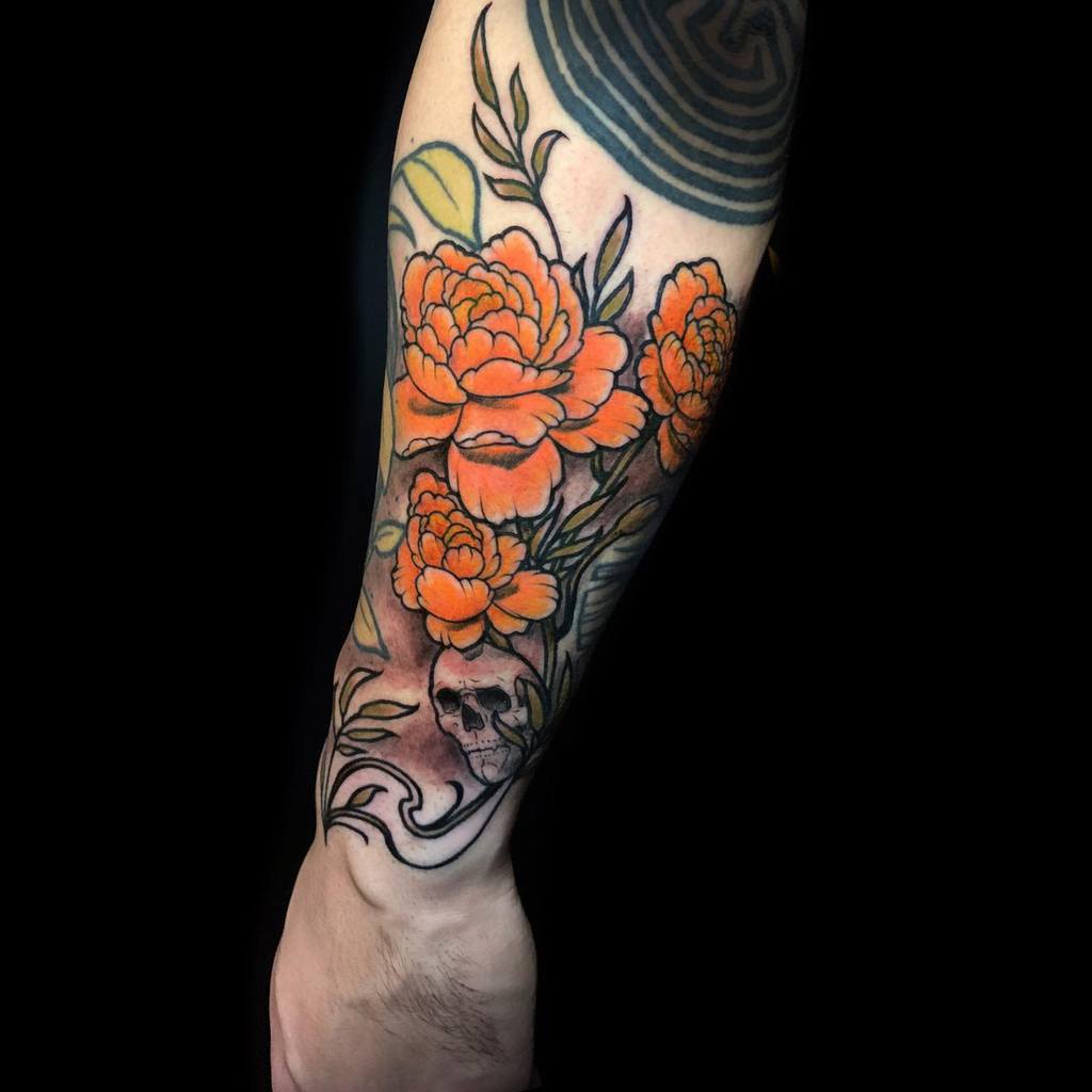 Top more than 80 marigold and cosmos tattoo  thtantai2