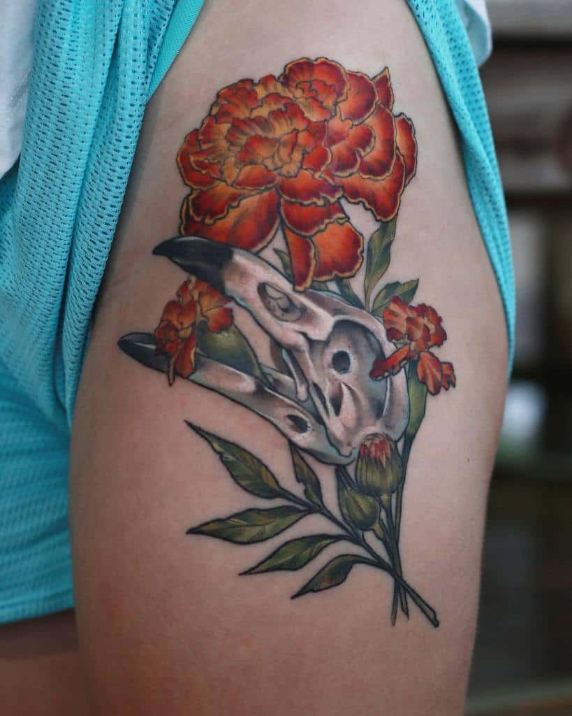 Carnation Tattoo Pattern Design — LuckyFish, Inc. and Tattoo Santa Barbara
