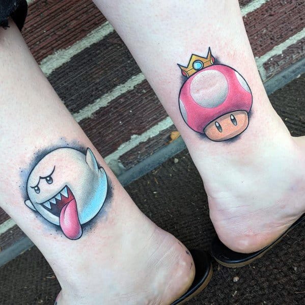 Mario Ghost Mens Tattoos