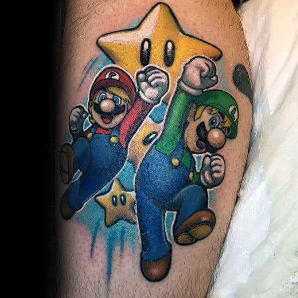 90 Mario Tattoo Ideas For Men - Video Game Designs