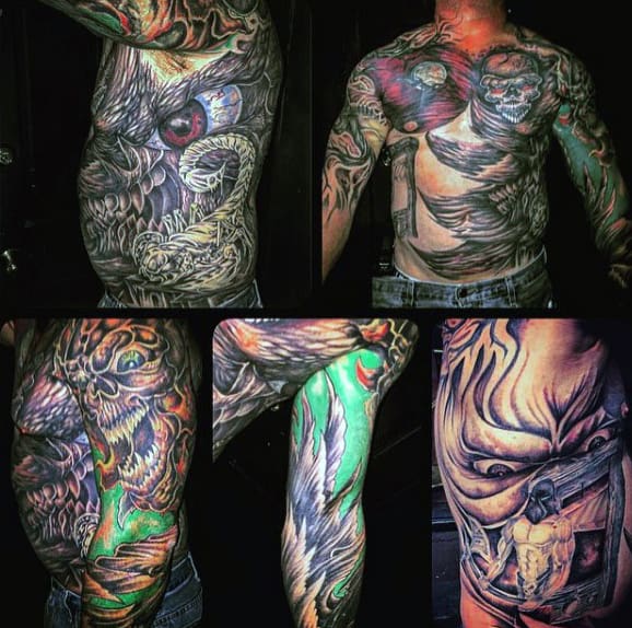 Marvellous Bright Scorpion Tattoo Full Body For Guys