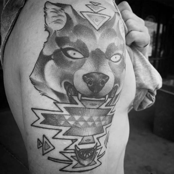 Masculine Arm Coyote Tattoos For Men