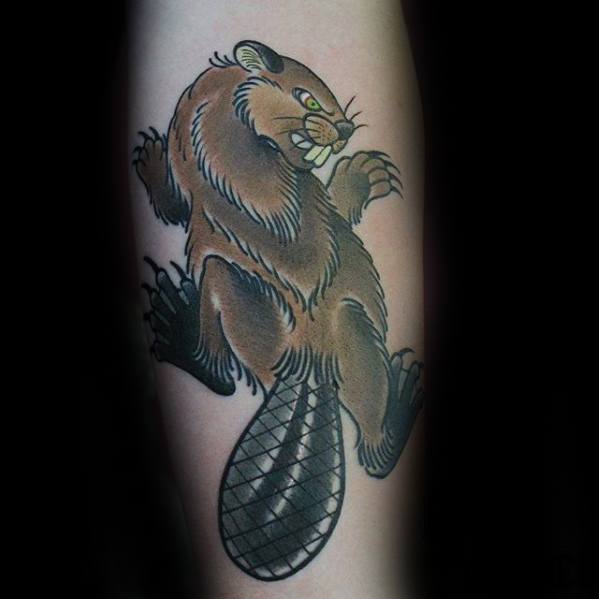 Masculine Beaver Tattoos For Men