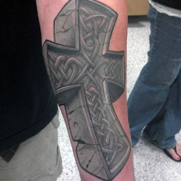 Masculine Celtic Cross Tattoo Designs For Men Stone