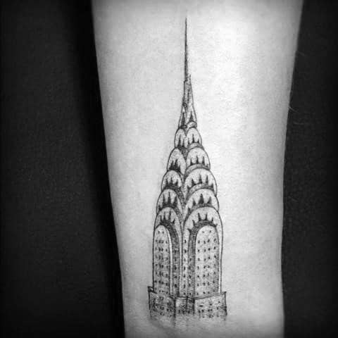 30 Cool Chrysler Building Tattoo Ideas for Men