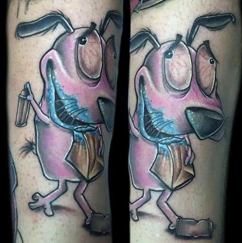 Masculine Courage The Cowardly Dog Tattoos For Men