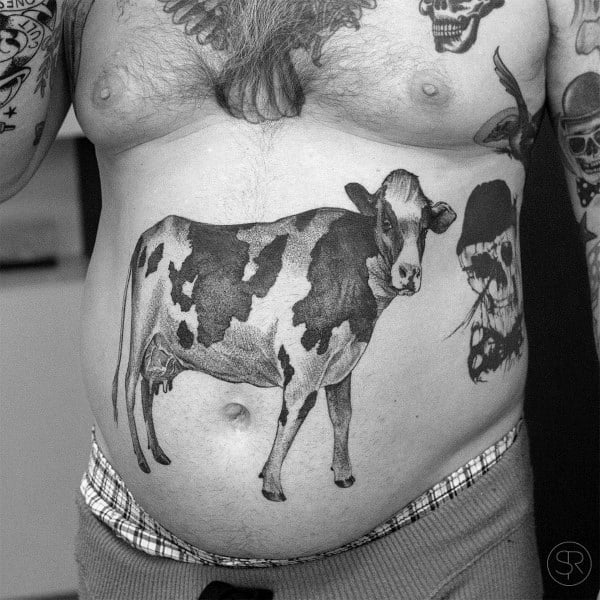 Masculine Cow Tattoos For Men