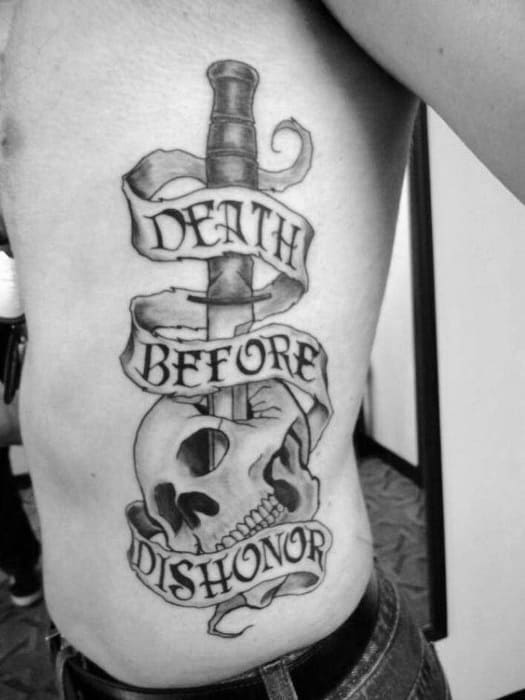 Tattoo design Death before dishonor