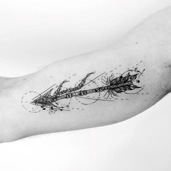 Masculine Geometric Arrow Tattoos For Men
