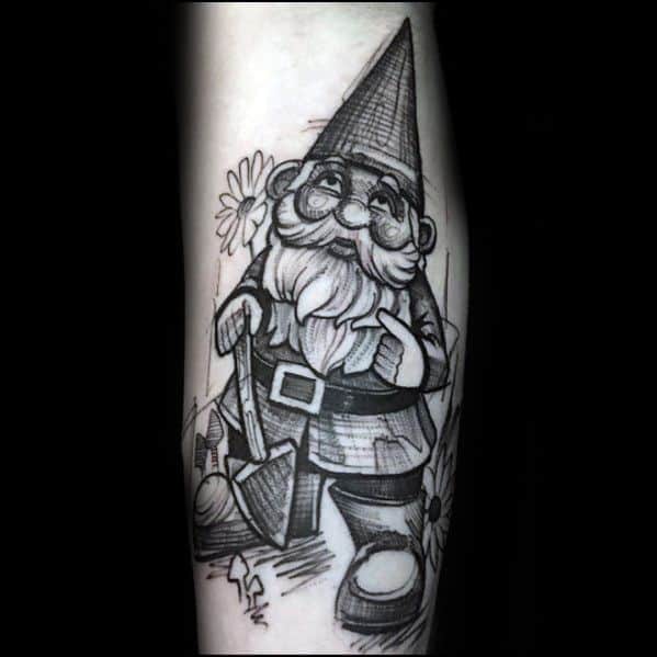 Masculine Gnome Tattoos For Men