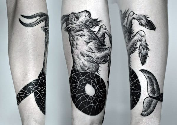 60 Capricorn Tattoos For Men - Astrological Ink Design Ideas