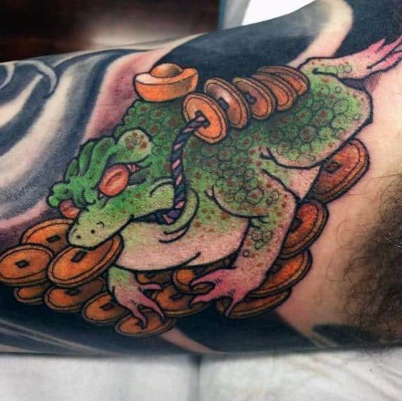 Masculine Japanese Frog Tattoos For Men