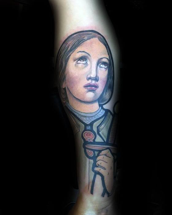 Masculine Joan Of Arc Tattoos For Men