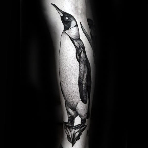Masculine Male Forearm Penguin Tattoo Design Ideas