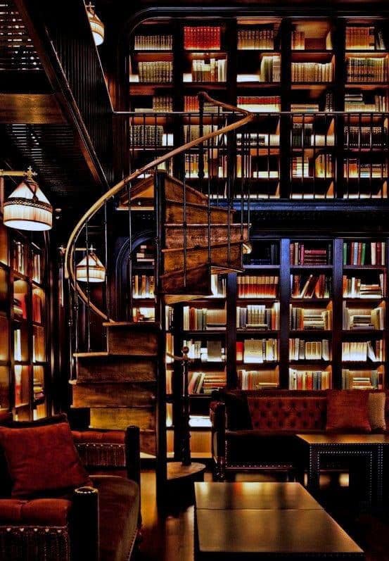 illuminated bookcases