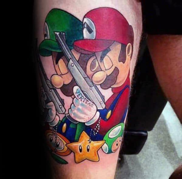 Jordan Baker on Instagram Half healedhalf fresh Big bit of progress on  Robs mario Cart sleeve Also got so  Nintendo tattoo Super mario tattoo Mario  tattoo