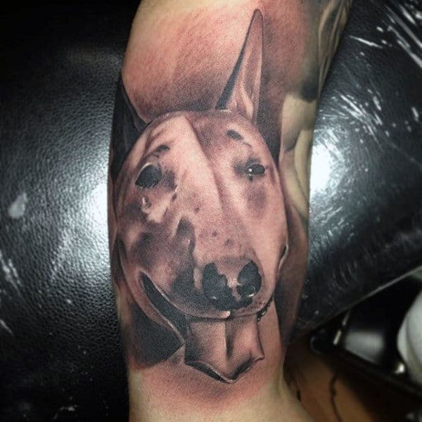 Masculine Mens Dog Sleeve Tattoo Design Ideas