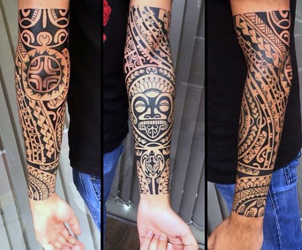 Masculine Mens Forearm Tribal Tattoos