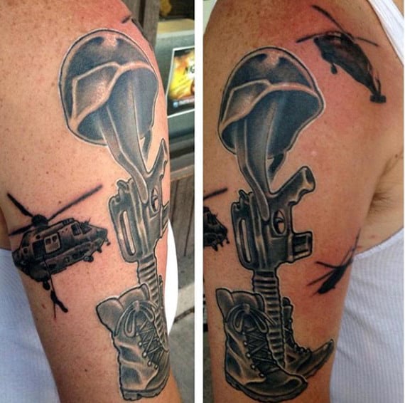 Masculine Men's Military Tattoos