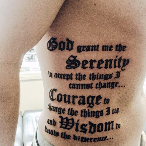 50 Serenity Prayer Tattoo Designs For Men - Uplifting Ideas