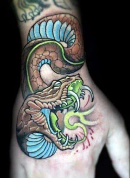 Masculine Neo Traditional Snake Tattoos For Men