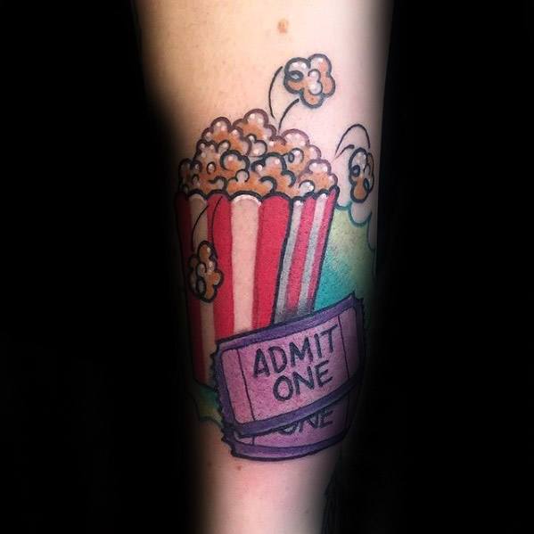 Masculine Popcorn Tattoos For Men