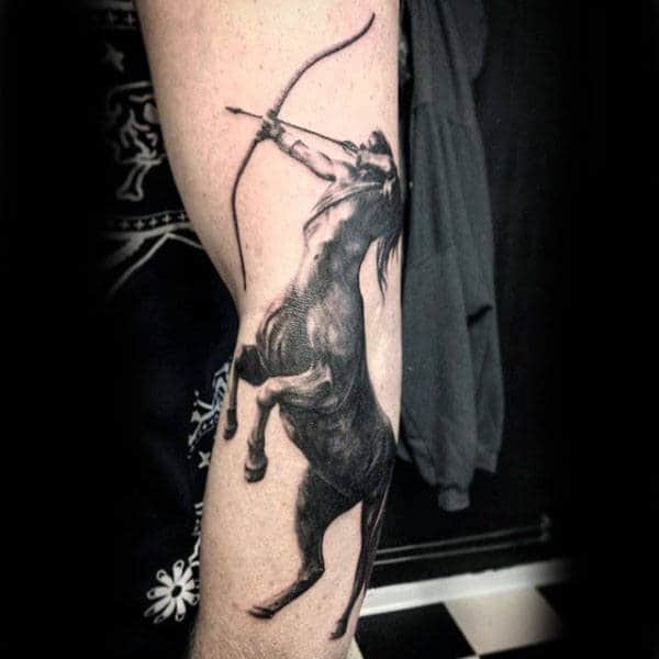 Masculine Sagittarius Forearm Mens Tattoos